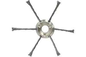 TOPHOMER Cabezal de alambre de acero para cortacésped de gasolina, accesorio, cortador de cepillo, rueda de desbrozadora para eliminar malas hierbas y musgo (6 cabezas)
