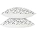 SODIAL(R) 2 x Willow Leaf Pillow Case Cover 45 x 45cm---Black and White