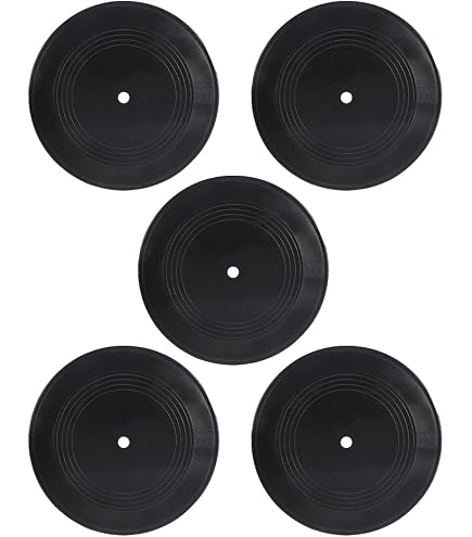 8 Dischi Vinile Decorativi Per Parete – Diametro 30 Cm, Adesivi Musicali Anni 70-80-90, Ideale Per Bar Feste Tema Rock