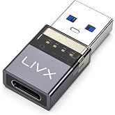 LivX USB 3.2 to Type C Converter Converter OTG 10Gbps 60W Ultra Fast Charging and Data Transfer OTGDF