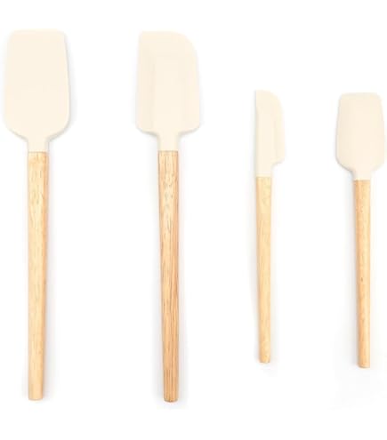 Mabor 2 stuks siliconen spatel met houten greep