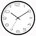 Produktbild WIHY Leise Seiko Wanduhr Quarz Batterie Mode Präzision Europäischen Wohnzimmer Schlafzimmer Moderne Uhr Quarzuhr Hause Wanduhr, 10 Zoll, Metall Basis - Schwarz-601,