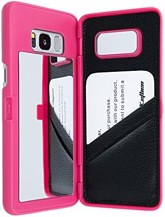 Dassions Galaxy S8 Case, Hidden Back Mirror Wallet Case with Stand Feature and Card Holder for Samsung Galaxy S8 (For Samsung Galaxy S8, Rose)