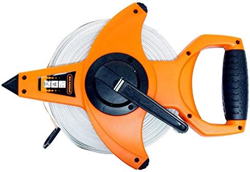 Skandia 1043705 Glass Fibre Wind-Up Tape Measure Open Reel Type 50 m x 13 mm 1, Multicolour