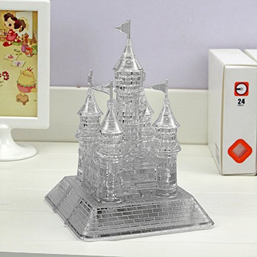 MC CHENMEI Crystal Castle 3D Puzzle Music Flash Model DIY Castle Early Learning Toy Puzzles Educational Toy gift for children