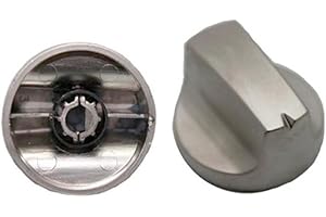 E ELECTROTODO REPUESTOS Y PEQUEÑO ELECTRODOMESTICO Mando metalizado compatible con horno Teka HE510 (eje 6 mm) 61004111