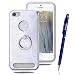 Produktbild iPhone 5 / 5s / SE Hülle, [Rotierendem Ring Fingerhalterung Ständer] Yokata PC Hart Case Gefrostet Plastik Schale Dünn Case Schutzhülle Protective Cover + 1 x Kapazitive Feder