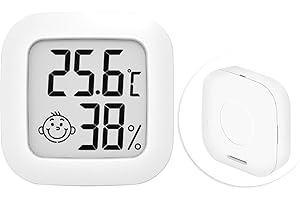 ARCELI Thermometer Hygrometer Digital Thermometer innen Hygrometer innen feuchtigkeitsmessgerät, für Haus, Terrarium, Kinderzimmer, Brutmaschine, Keller, Umkleidezimmer etc