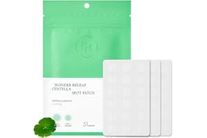 ‎PURITO PURITO SEOUL Wonder Releaf Centella Spot Patch, Korean Centella, for Sensitive Skin, Soothing, Pimple Patches for Face, Spot Stickers, K-Beauty, 51 Count