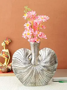 Aesthetic Home Solutions Silver Gold Heart Shaped Contemporary Vase