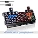 Produktbild SADES K8 USB Verkabelt PC Computer Gaming Keyboard 19 Nicht-Konflikt Tasten Metall Fall 7 Farben Blacklight (Schwarz)