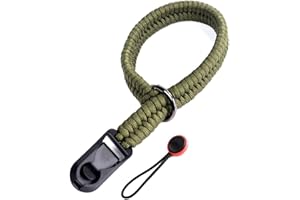 BECAT Kamera Handschlaufe Gurt Schnellverschluss Camera Strap Wristband Handgewebtes Einstellen Trageschlaufe Compatible with Canon, Nikon, Sony, Olympus, Pentax, Leica DSLR SLR Wrist Strap Grün, L40