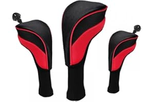 DONGKER Racket Head Covers, Pack of 3 Driver Wood Head Club Covers Equipment Pole Protective Sleeve, Golf Putter Head Protectors