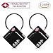 Produktbild TSA Schlösser 2 Stück Mit offener Alarmanzeige Koffer Gepäckschloss Reise Bagpack 3-stellige Kombinationssicherheit Vorhängeschloss (schwarz)