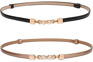 ALGASAN 2 Cintura Donna, Leggera E Confortevole Cintura Donna Elegante, Cintura Donna Regolabile Con Passante In Pelle, Adatta Ad Essere Indossata Con Abiti, Pantaloni, Jeans