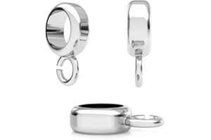 DIY925 3 Stück Spacer Carrier Ø 5.6mm 925 Silber Charms Verbinder für Lederarmbänder und Ketten 4mm bis 5mm