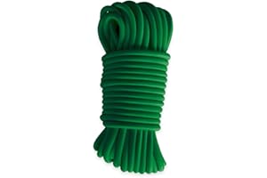 Corda elastica Verde 30 m - Qualità PRO TECPLAST 9SW - Cavo per teloni con diametro 9 mm