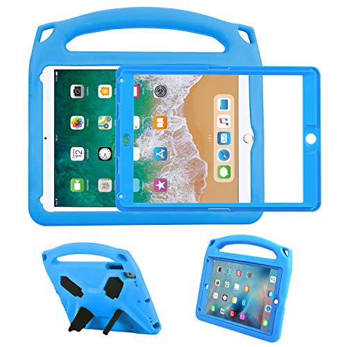 NEWSTYLE iPad 9.7 2018/2017 Funda para Niños,Ligero y Super Protective Funda con Manija y Protectores de Pantalla para iPad 9.7 2018/2017/iPad Air/iPad Air 2/Pro 9.7 (Azul)