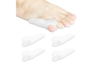 RYHHH 4 St Stretchgel Tåseparatorer | Tåseparatorer Hallux Liten Tåtå | Skyddar Lilltån Från Förhårdnader | Blåsor och Liktornar | för Små Överlappande Tår