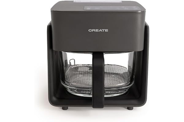 CREATE/AIR FRYER MIST/Freidora sin aceite 4.2 L con vaporizador de agua negro/Capacidad 5-6 raciones, 6 programas, bandeja de