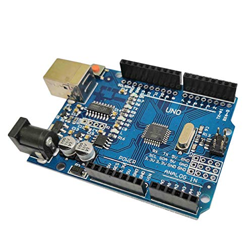Preisvergleich Produktbild Lorenlli Professionelle Grundplatte für Arduino UNO R3 Gehäuse Gehäuse Fahrzeug Digital Zubehör Fluoro Blau ohne Kabel