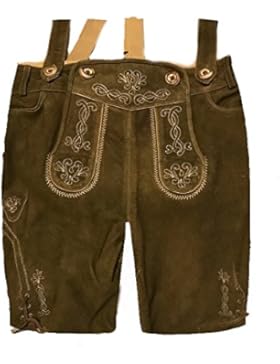 Herren Trachten Lederhose Trachtenlederhose Kurze Tracht Braun Gr.52#20
