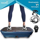 skandika vibrationsplatte 900 plus EINZIGARTIGE AUSSTATTUNG: übersichtliches Display, Armband-Fernbedienung und Bluetooth-Lautsprecher