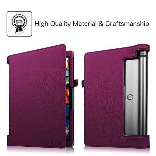 Fintie Lenovo Yoga Tablet 3 10 Hülle Case – Slim Fit Folio Premium Kunstleder Schutzhülle Tasche Etui Smart Cover mit Auto Sleep / Wake für Lenovo Yoga Tablet 3 25,7 cm (10,1 Zoll), Lila - 5