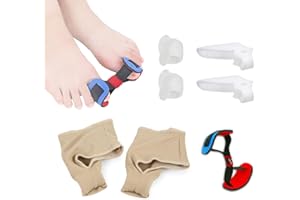 Tadipri Orthèse Hallux Valgus, Séparateur d'Orteil, Ecarteur d'Orteils en Silicone, Bunion Corrector Redresseur Orteil pour Correction Hallux Valgus et Protection Orteils, 7 Lots
