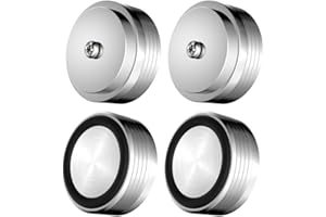 Tertullus 4 aluminiowe nóżki do urządzeń HiFi 39 mm × 17 mm srebrne śruby głośnika absorber subwoofera nóżki z 4 śrubami do urządzeń Hi-Fi