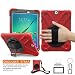 Produktbild sumsung Galaxy Tab S2 9,7 Fall, braecn Heavy Duty Fullbody Robuste PC Silikon Schutzhülle mit tragbar Schulterriemen integrierte Handschlaufe/Standfunktion für Samsung Galaxy Tab S2 24,6 cm sm-t810 T815 (RED)