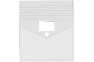 MRCHEN Portafolios A4 Plastico, 12 Piezas Carpetas Plastico A4, Fundas de Plastico A4, Carpetas Transparentes A4, 11 Hoyos con Velcro Adecuado para Escuela Oficina Sala de Reuniones