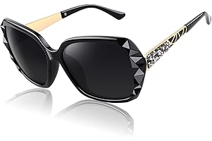 CGID Gafas de Sol Mujer Polarizadas Grande Diseñador de Gran Tamaño Protección UV400