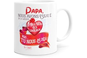 Luigi Collection Mug Papa Cadeau Idée Cadeau Original Amour pour Fête des Pères Homme Tasse Message Amour Humour Plus beau des Cadeaux Enfants, pour Mari Ami Anniversaire Noël. Imprimé en France