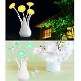 MagiDeal Acryl Vase Design USB LED Nachtlicht Nachttischlampen Schreibtisch Lampe Licht Stimmungslicht für Schlafzimmer Kinderzimmer Tisch Deko – Lila - 8