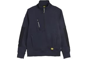 SIRY WORK Felpa da Lavoro Mezza Zip per Uomo Morbida e Calda Diadora Utility Sweatshirt LITEWORK Hz