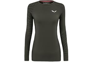 SALEWA Cristallo Warm Amr W L/S Tee. Maglietta a Maniche Lunghe Donna