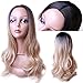 HANNE Ombre Color 1B/Blonde Long Curly Wig Heat Resistant Synthetic Cosplay Wig Full Wig for Women Party Wigs