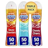 1 x Durex Tingle , 1 x Durex Strawberry , 1 x Durex Cherry Lube 50ml Lubricants