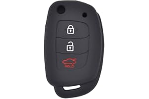 XUKEY Funda de silicona para llave de Hyundai Creta I20 Tucson Elantra Santa Fe 2016 2017 2018 sin llave Fob Shell Protector de piel 3 botones