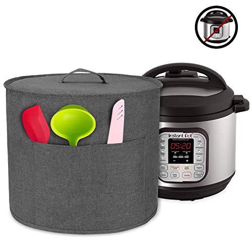 Luxja Housse de Protection CE704110 Multicuiseur Intelligent Cookeo 6L, Housse pour Instant Pot 8 L, Gris