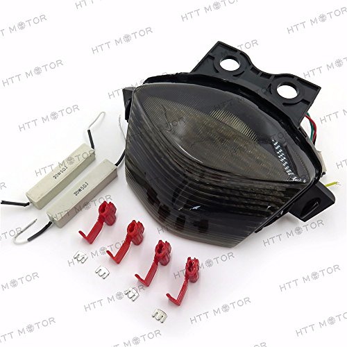 HTT Motorcycle Led Tail Brake Light For 2006 2007 2008 Kawasaki Ninja 650R Ex650 Er-6F Smoke