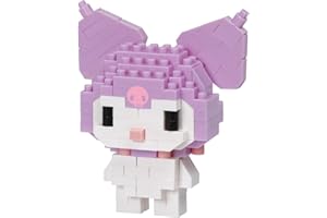 KAWADA Bandai - Nanoblock - Hello Kitty - Kuromi - Mini Figurine en Briques - Jeu de Construction - Kit Construction Figurine Manga Kuromi Pixel - NBH179
