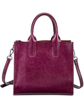 Frauen 16-Weg-Tragen Echtes Leder Tasche Handtasche Schultertasche