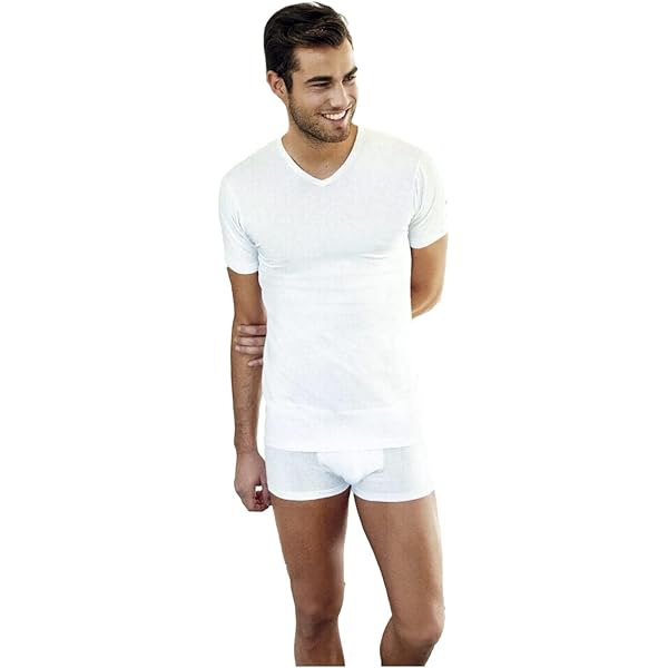 Confezione 6 T-Shirt Uomo NOTTINGHAM In Cotone - Girocollo, Bianco, Taglie A Scelta, Art. 700
