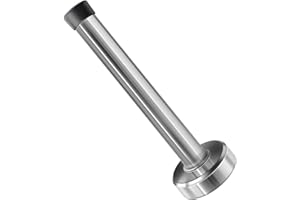 KOLAKO Door Stopper, Door Stops, 6 Inch Extra Long Doorstops, Stainless Steel Wall Protector, Door Stoppers for Skirtings with Rubber Bumper Tip Door Holder Brushed Door Mount Door Stop, Silver