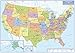 Produktbild Politische Karte USA: plano in Versandrolle, 1:5 Mio. (Busche Planokarten)