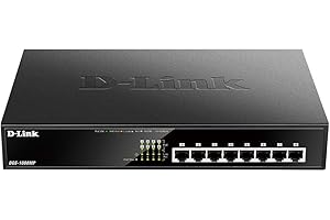 D-Link DGS-1008MP Switch 8 Ports Gigabit POE+ 10/100/1000mbps - Idéal pour Entreprise Administration et Réseaux Gérés