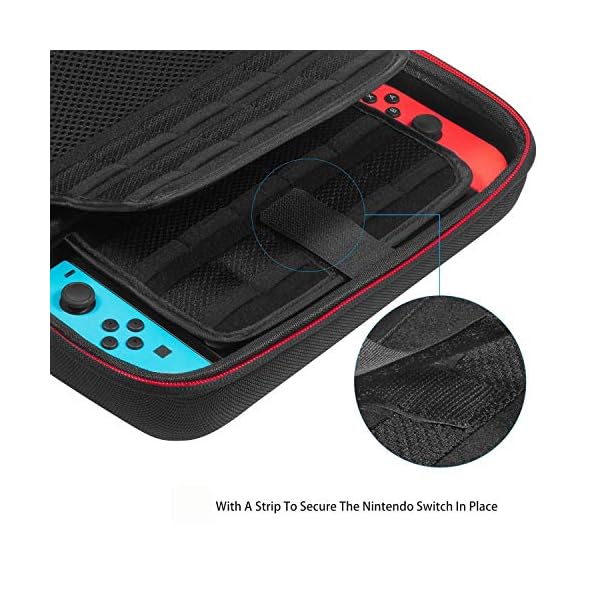 Funda para Nintendo Switch - Younik Versión mejorada Viaje rígida Case con más Espacio de almacenamiento para 19 Juegos… - Image 5