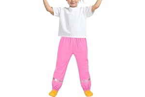 Mayoii Kids Waterproof Trousers Boys Girls – Lightweight Breathable Rain Pants with Reflective Strips, Mud Proof Dirt Resistant Overtrousers Outdoor School